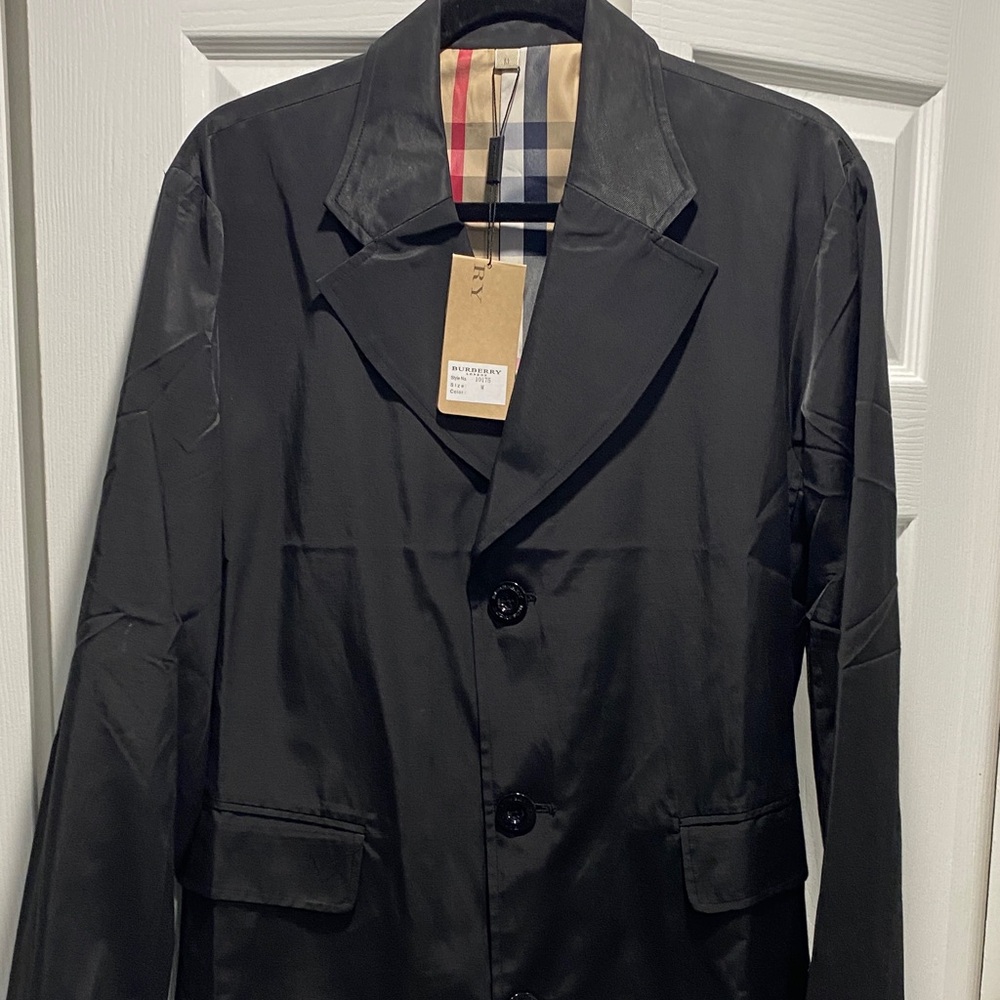 Burberry Charcoal Coat with Iconic Lining